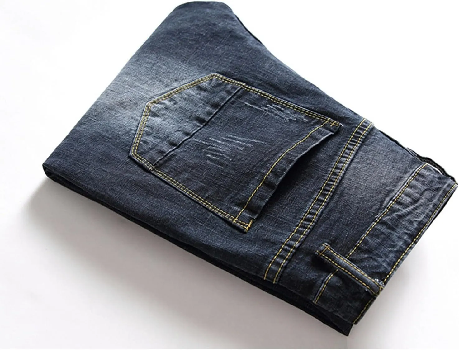 Men's Ripped Jeans Slim Fit Skinny Stretch Jeans Pant Casual Fashion Streetwear Y2K Denim Trousers Distressed Pants