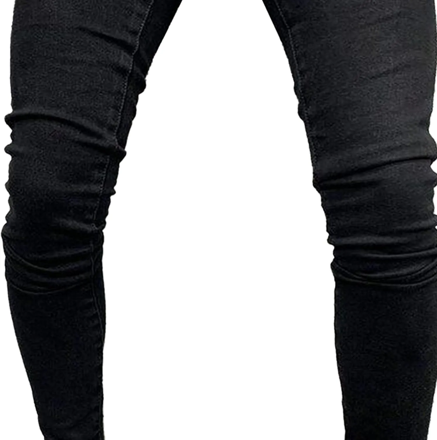 Men's Skinny Casual Destroyed Jean Slim Fit Tapered Leg Jean Pants Stretch Fashion Moto Biker Jeans