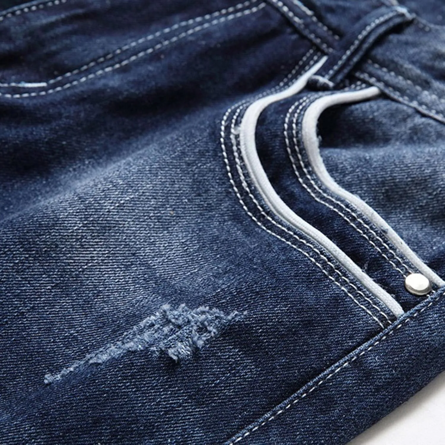 Men's Slim Fit Flex Waist Denim Pants Straight Leg Washed Casual Jeans Stretch Comfort Fashion Biker Jeans