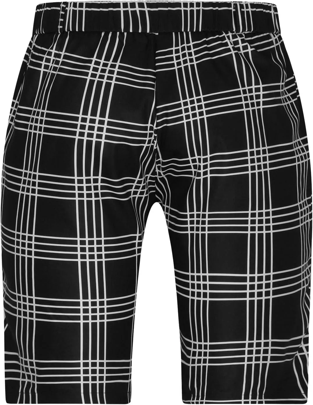 Mens Slim Fit Shorts Golf Office Work Dress Shorts Flat Front Shorts Stretch Plaid Short Casual Chino Short for Men