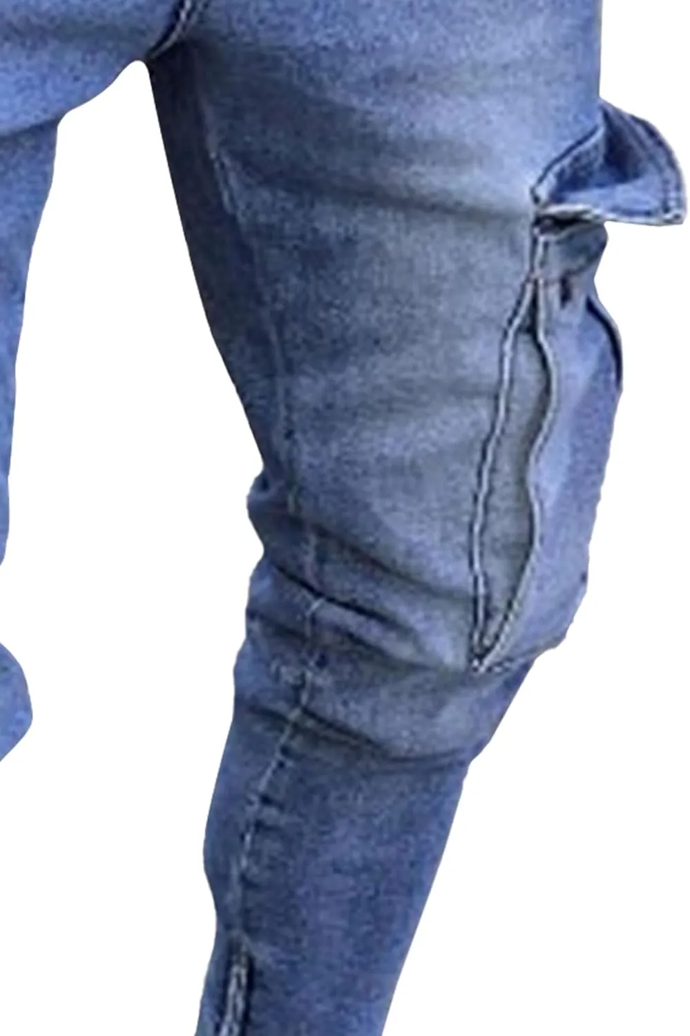Men's Stretch Destroyed Biker Cargo Pant Slim Fit Jogger Yoga Casual Sweatpants Slim Fit Stylish Athletic Trousers