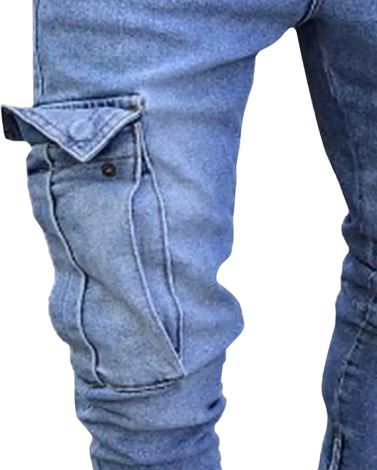 Men's Stretch Destroyed Biker Cargo Pant Slim Fit Jogger Yoga Casual Sweatpants Slim Fit Stylish Athletic Trousers