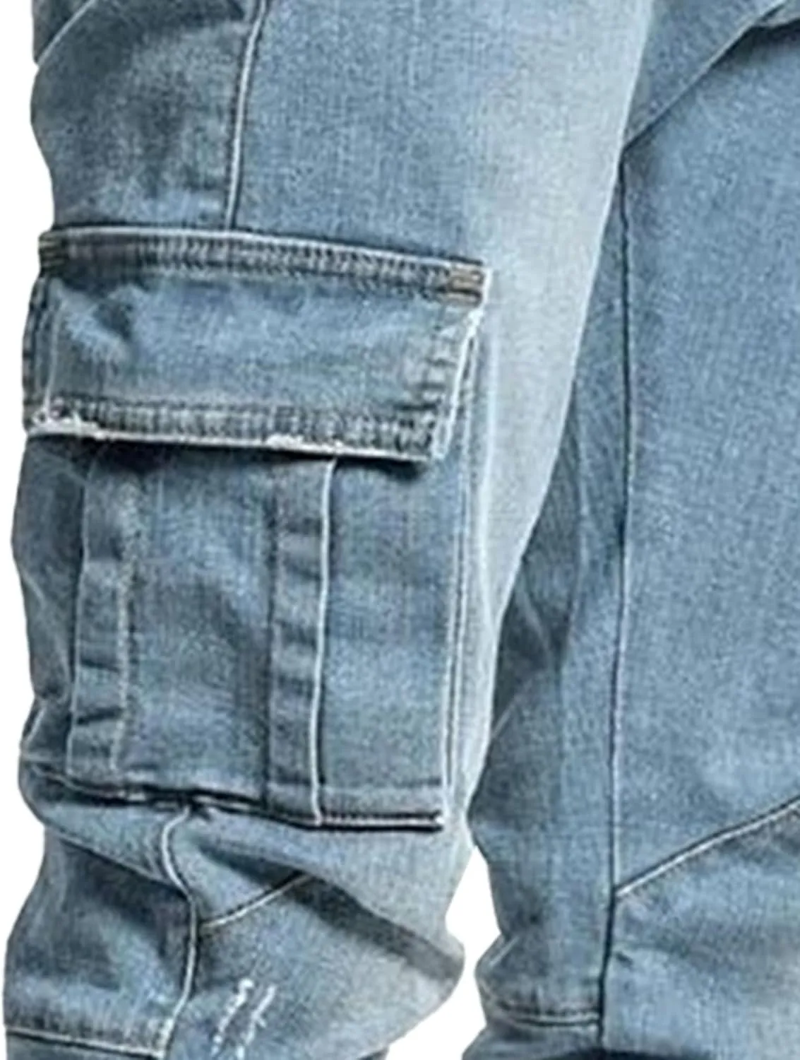 Men's Stretch Destroyed Biker Cargo Pant Slim Fit Jogger Yoga Casual Sweatpants Slim Fit Stylish Athletic Trousers