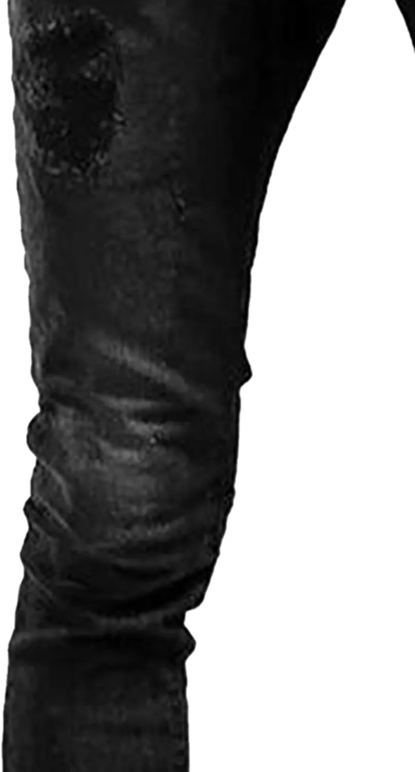 Men's Stretch Destroyed Biker Cargo Pant Slim Fit Jogger Yoga Casual Sweatpants Slim Fit Stylish Athletic Trousers