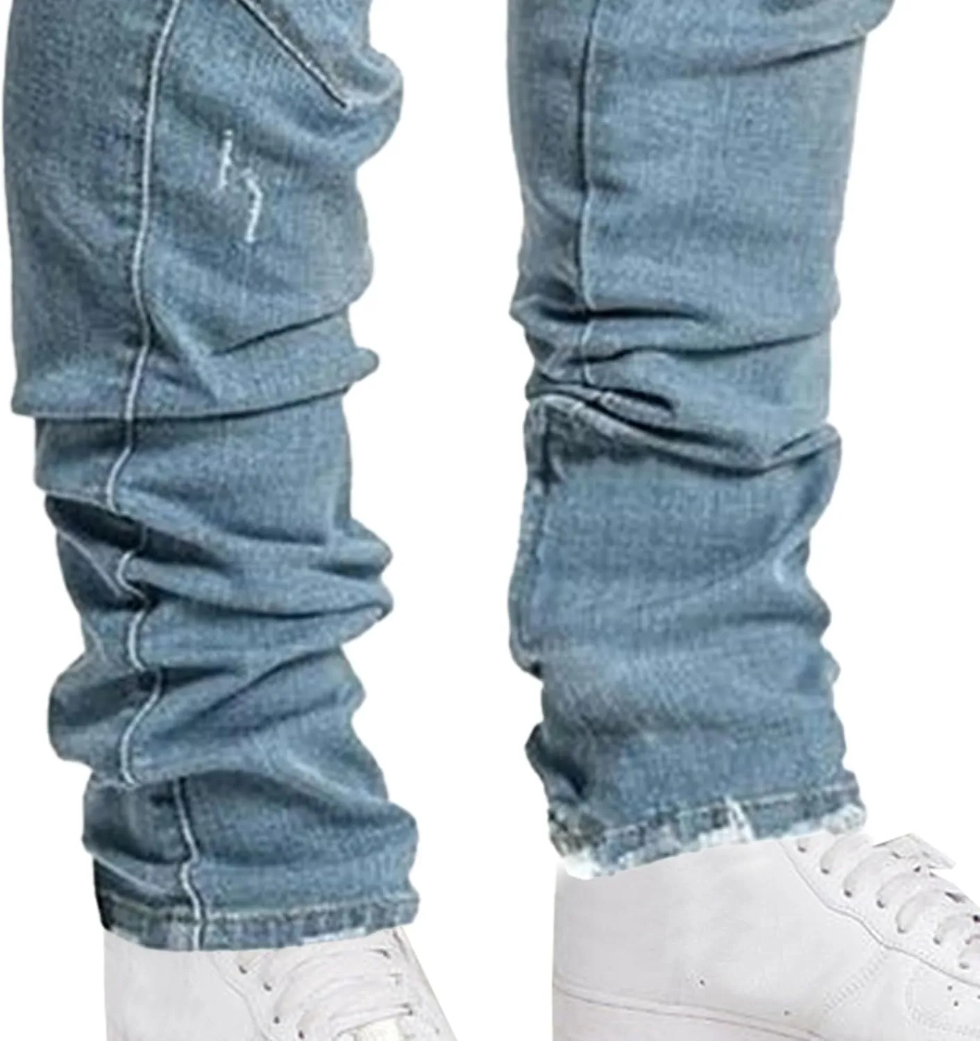 Men's Stretch Destroyed Biker Cargo Pant Slim Fit Jogger Yoga Casual Sweatpants Slim Fit Stylish Athletic Trousers