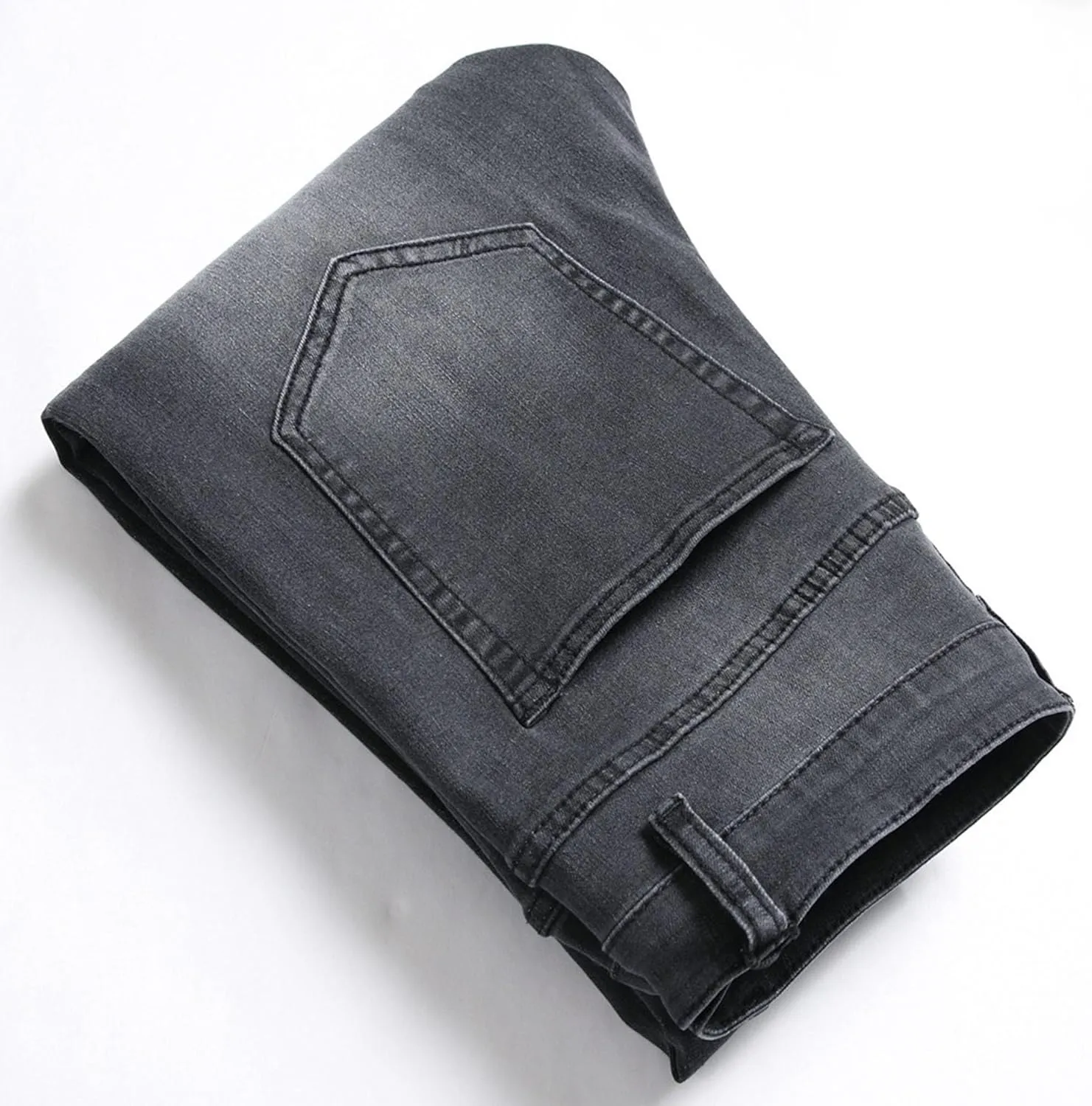 Men's Stretch Slim Fit Biker Denim Pants Ripped Distressed Comfort Jeans Straight Fit Fashion Jogger Jeans