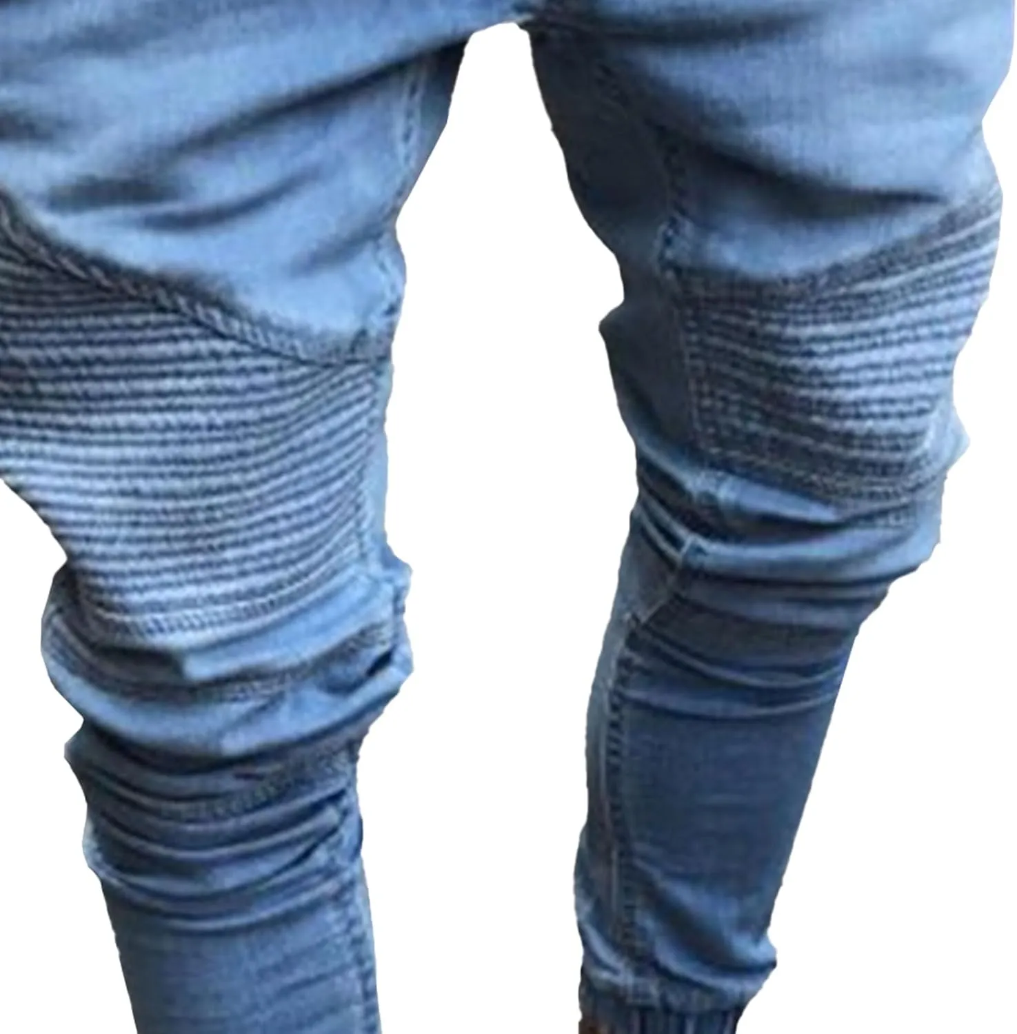 Men's Stretch Slim Fit Biker Solid Jeans Skinny Stylish Lightweight Denim Pants Casual Fashion Outdoor Jeans Trouser