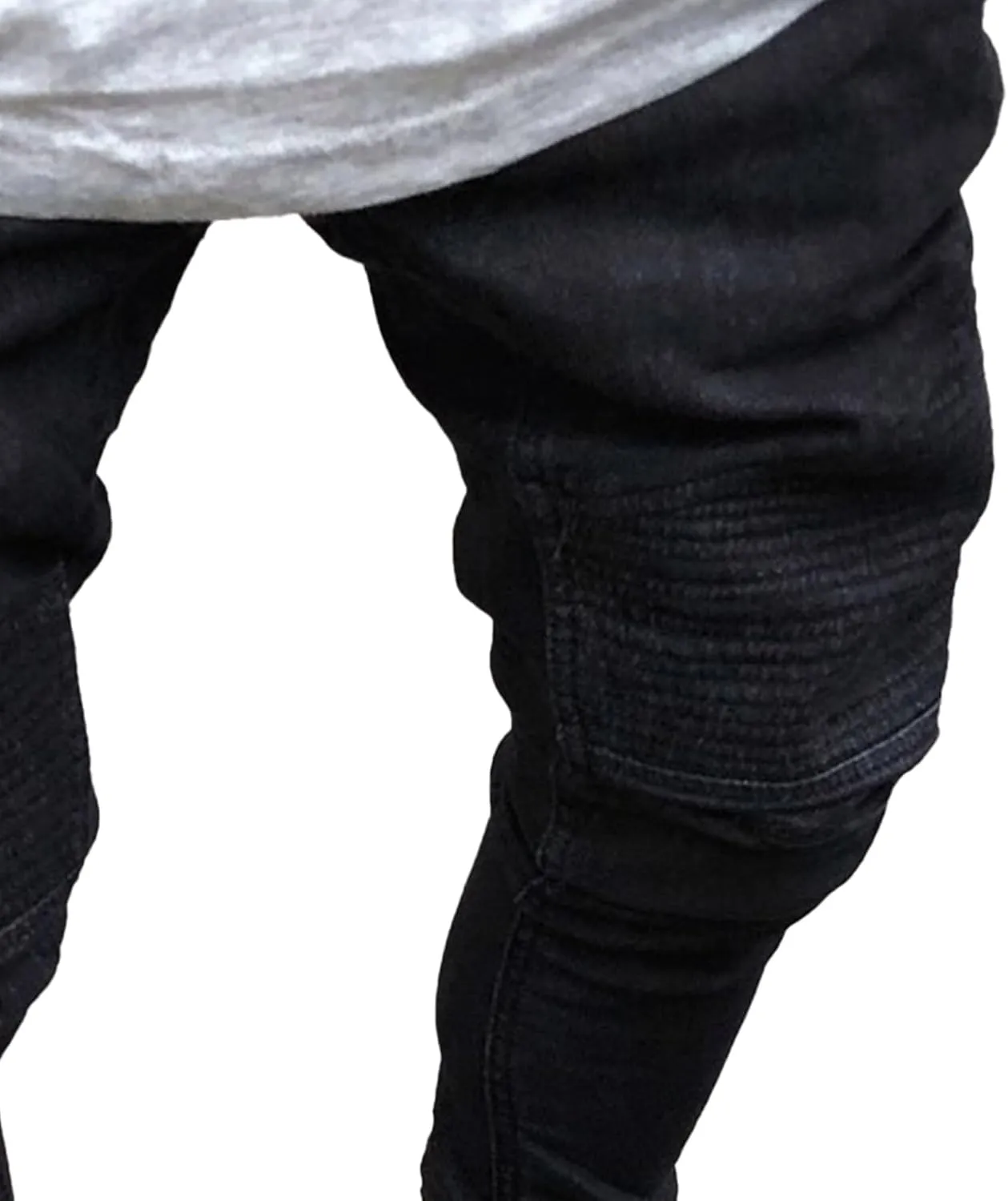 Men's Stretch Slim Fit Biker Solid Jeans Skinny Stylish Lightweight Denim Pants Casual Fashion Outdoor Jeans Trouser