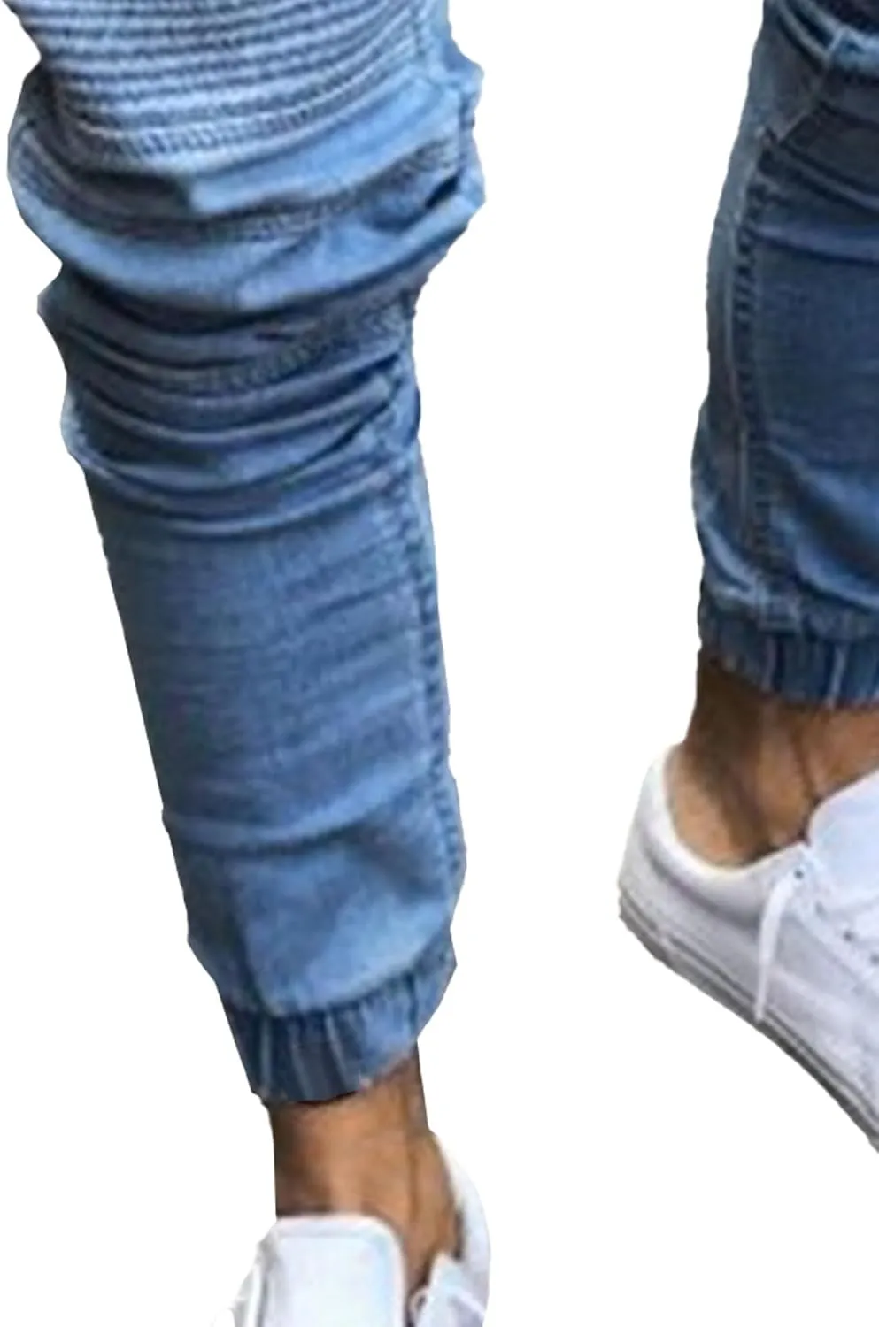 Men's Stretch Slim Fit Biker Solid Jeans Skinny Stylish Lightweight Denim Pants Casual Fashion Outdoor Jeans Trouser