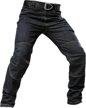 Men's Stretch Slim Fit Fashion Denim Pants Comfort Casual Biker Moto Jeans Straight Leg Streetwear Basic Jeans
