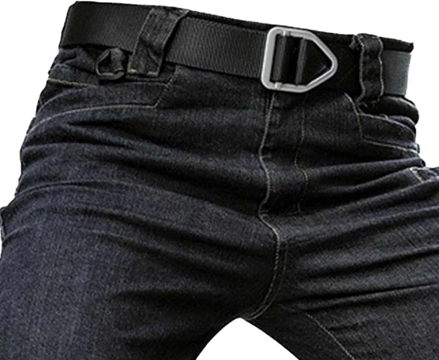 Men's Stretch Slim Fit Fashion Denim Pants Comfort Casual Biker Moto Jeans Straight Leg Streetwear Basic Jeans