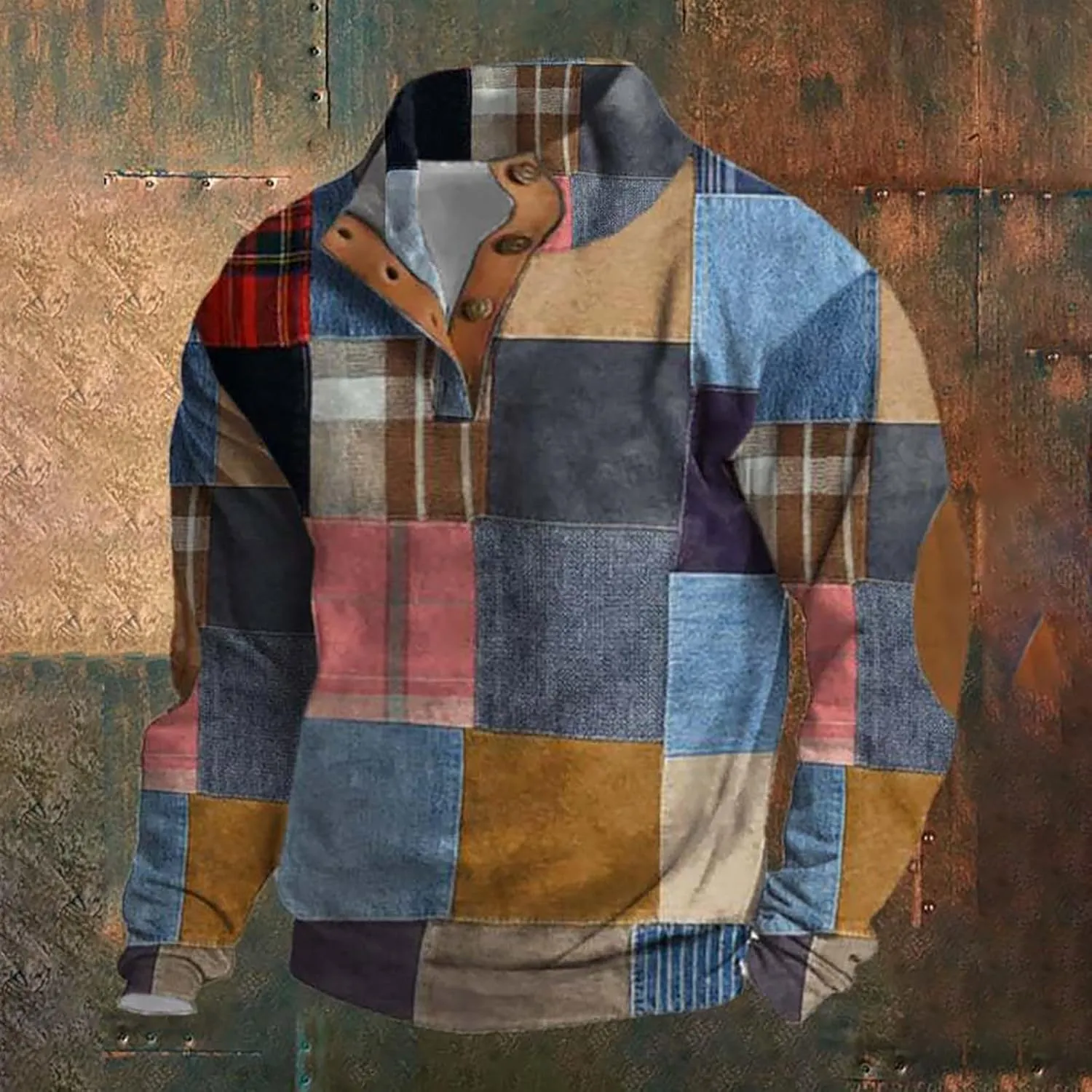 Mens Sweater Fall And Winter Casual Long Sleeved Zipper Shaker Warm Long Sleeved Sweater Tops Men'S Stand Up Collar
