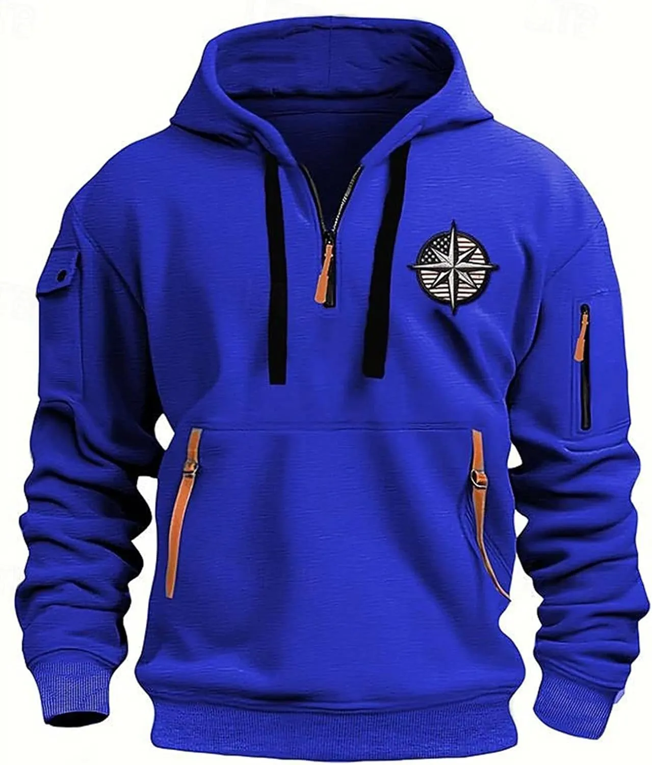 Men's Sweatshirt Cool Outerwear Long Sleeve Lightweight Drawstring Hoodies Trendy Comfy Sports Pullover