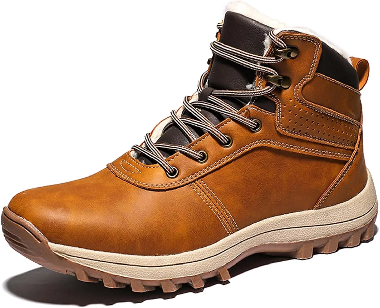 Men's Winter Snow Boots,Comfortable Warm Cotton Shoes,Non-slip Hiking and Mountaineering Boots,Waterproof Outdoor Work Shoes,Outdoor Activities