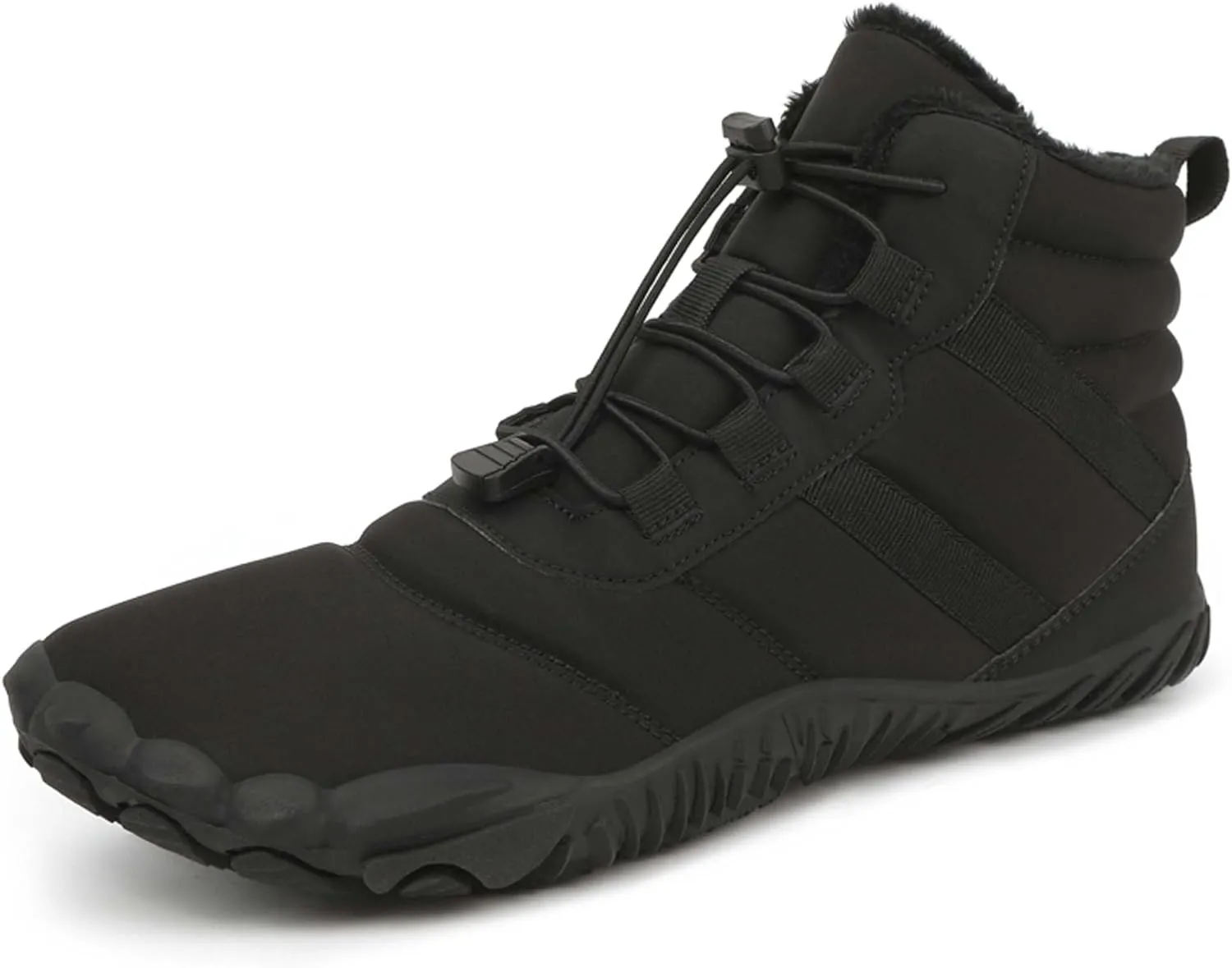 Men's Women's Winter Snow Boots-Warm Fur Lined Winter Boots-Waterproof Snow Sneakers-Barefoot Wide Toe Hiking Non-Slip Boots