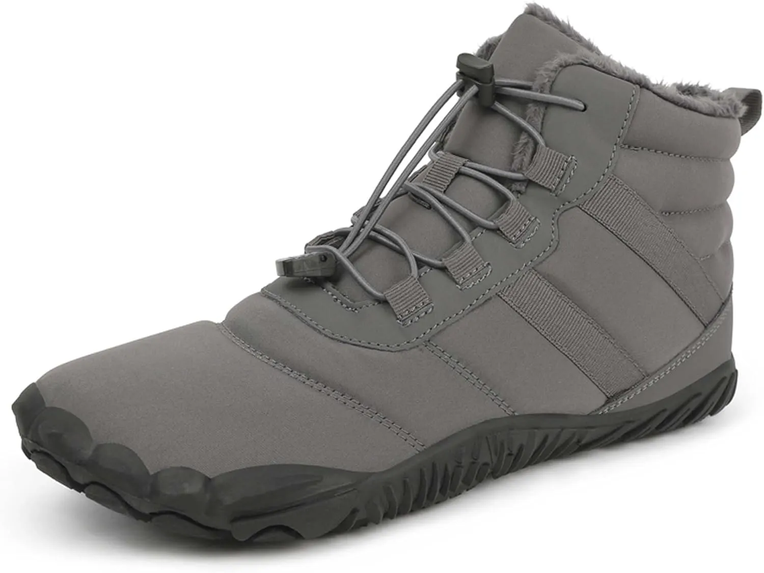 Men's Women's Winter Snow Boots-Warm Fur Lined Winter Boots-Waterproof Snow Sneakers-Barefoot Wide Toe Hiking Non-Slip Boots