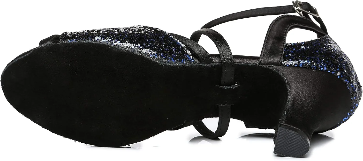Minishion Practice Ballroom Dance Shoes T-strap Dance Heel L454