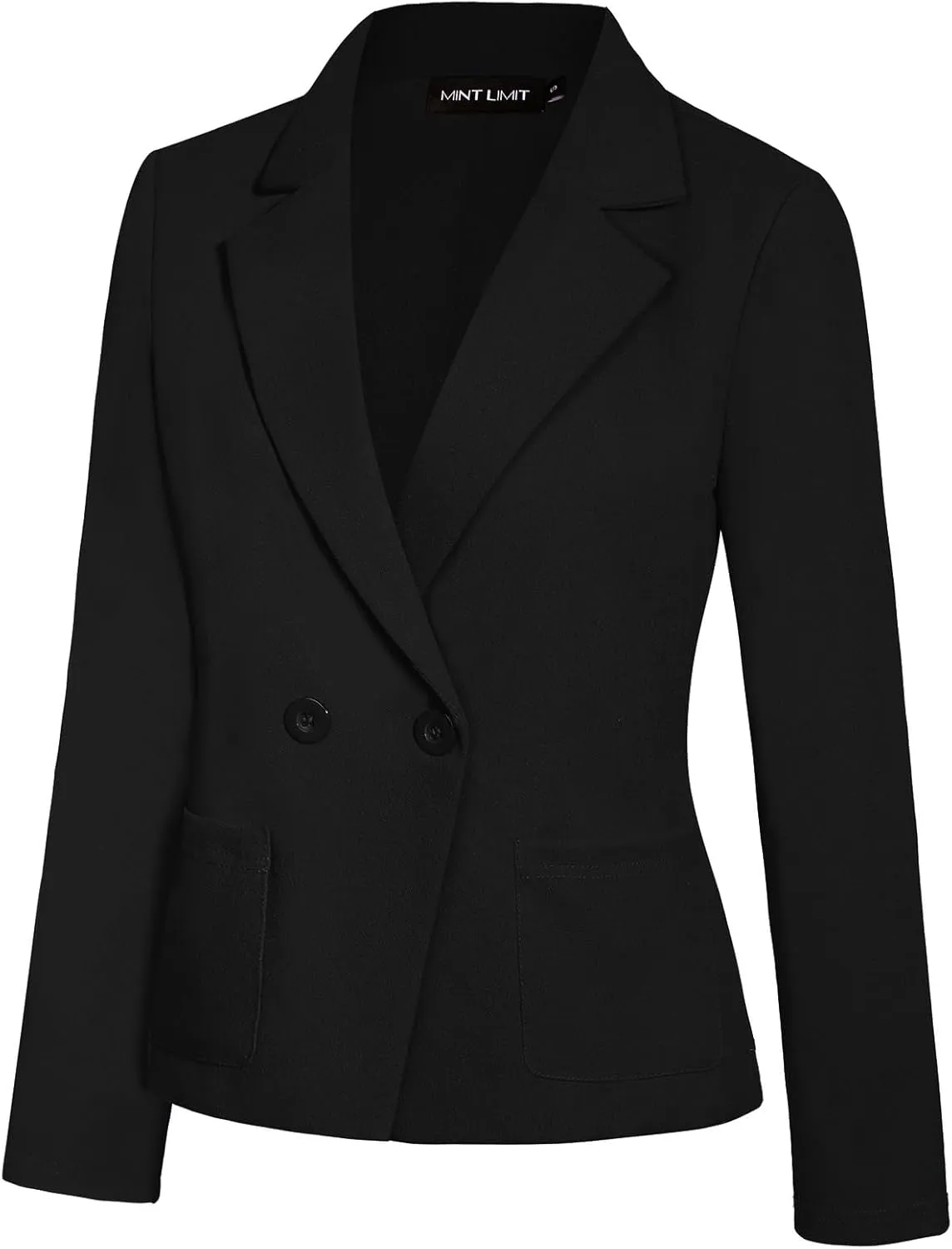 MINTLIMIT Women's Long Sleeve Blazers Button Front Notch Lapel Jacket Work Office Blazer with Pockets