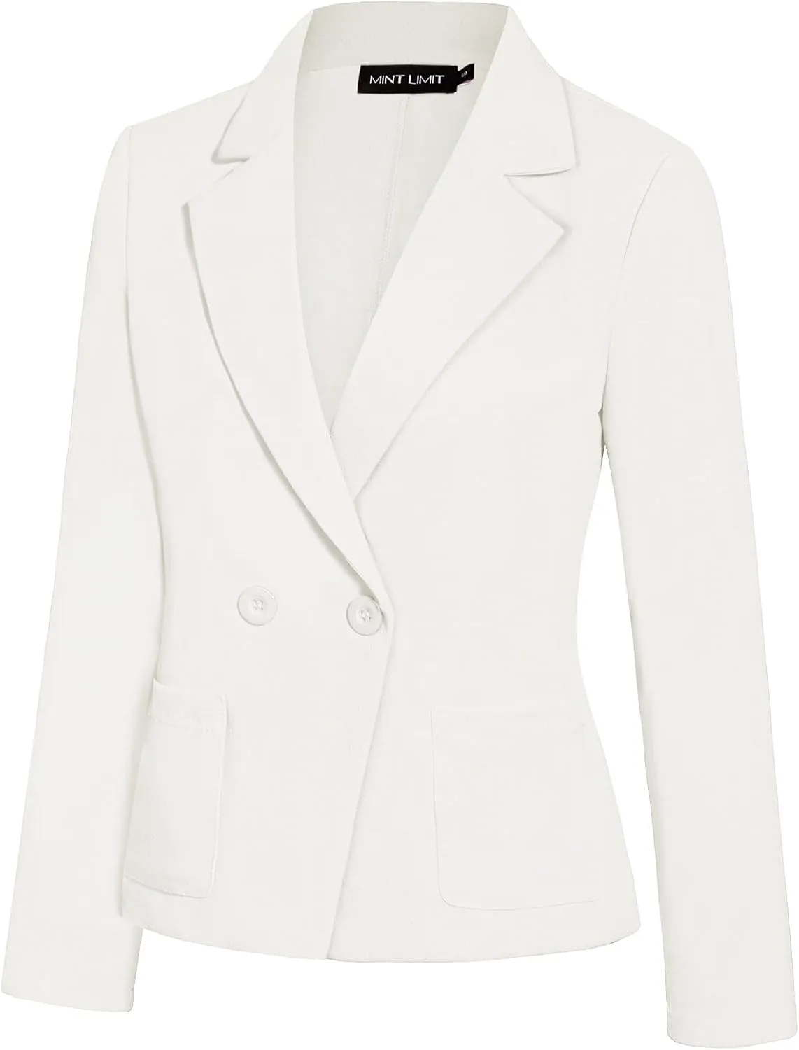 MINTLIMIT Women's Long Sleeve Blazers Button Front Notch Lapel Jacket Work Office Blazer with Pockets