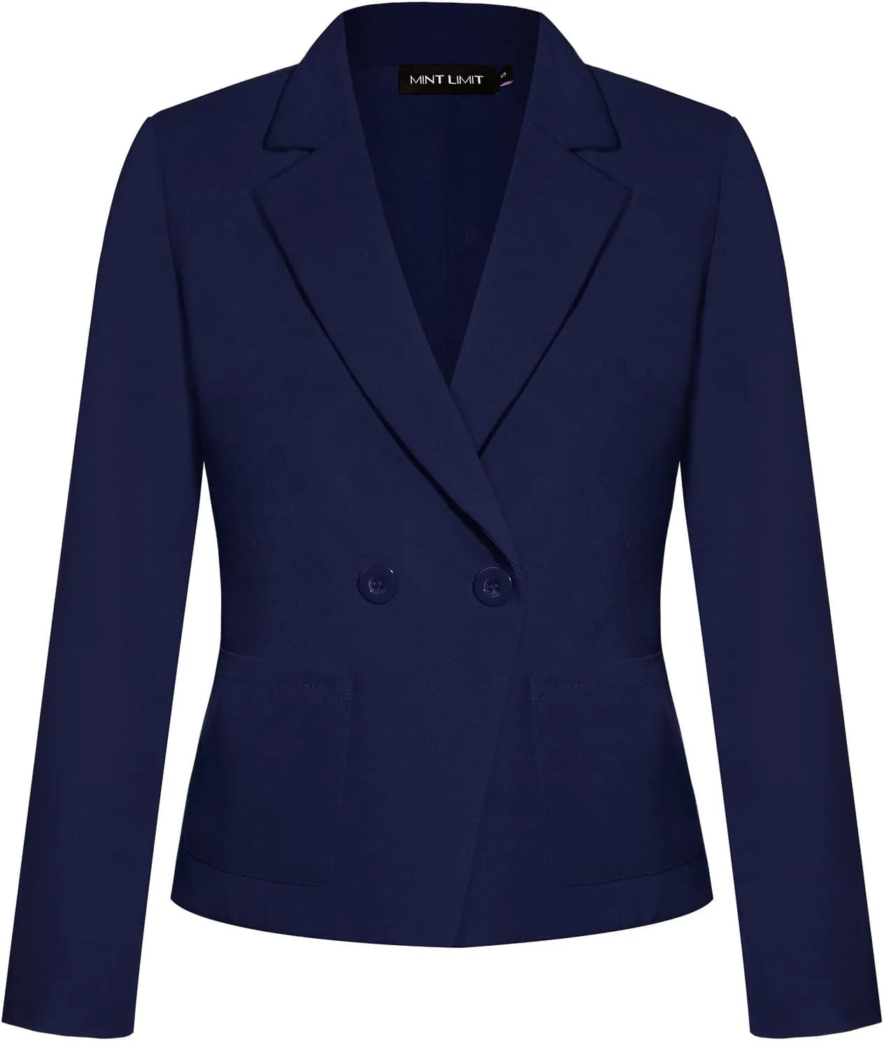 MINTLIMIT Women's Long Sleeve Blazers Button Front Notch Lapel Jacket Work Office Blazer with Pockets