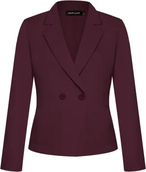 MINTLIMIT Women's Long Sleeve Blazers Button Front Notch Lapel Jacket Work Office Blazer with Pockets
