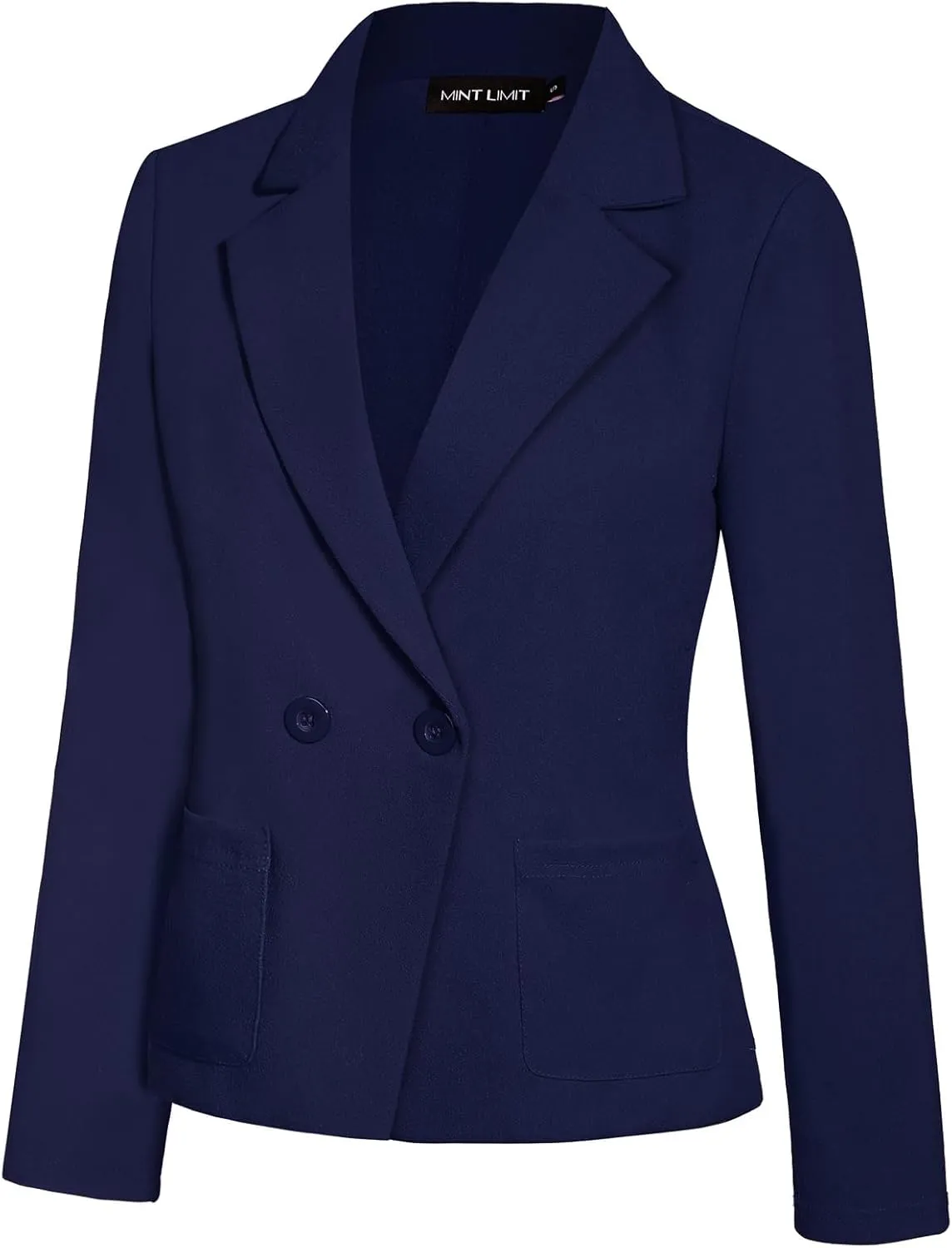 MINTLIMIT Women's Long Sleeve Blazers Button Front Notch Lapel Jacket Work Office Blazer with Pockets
