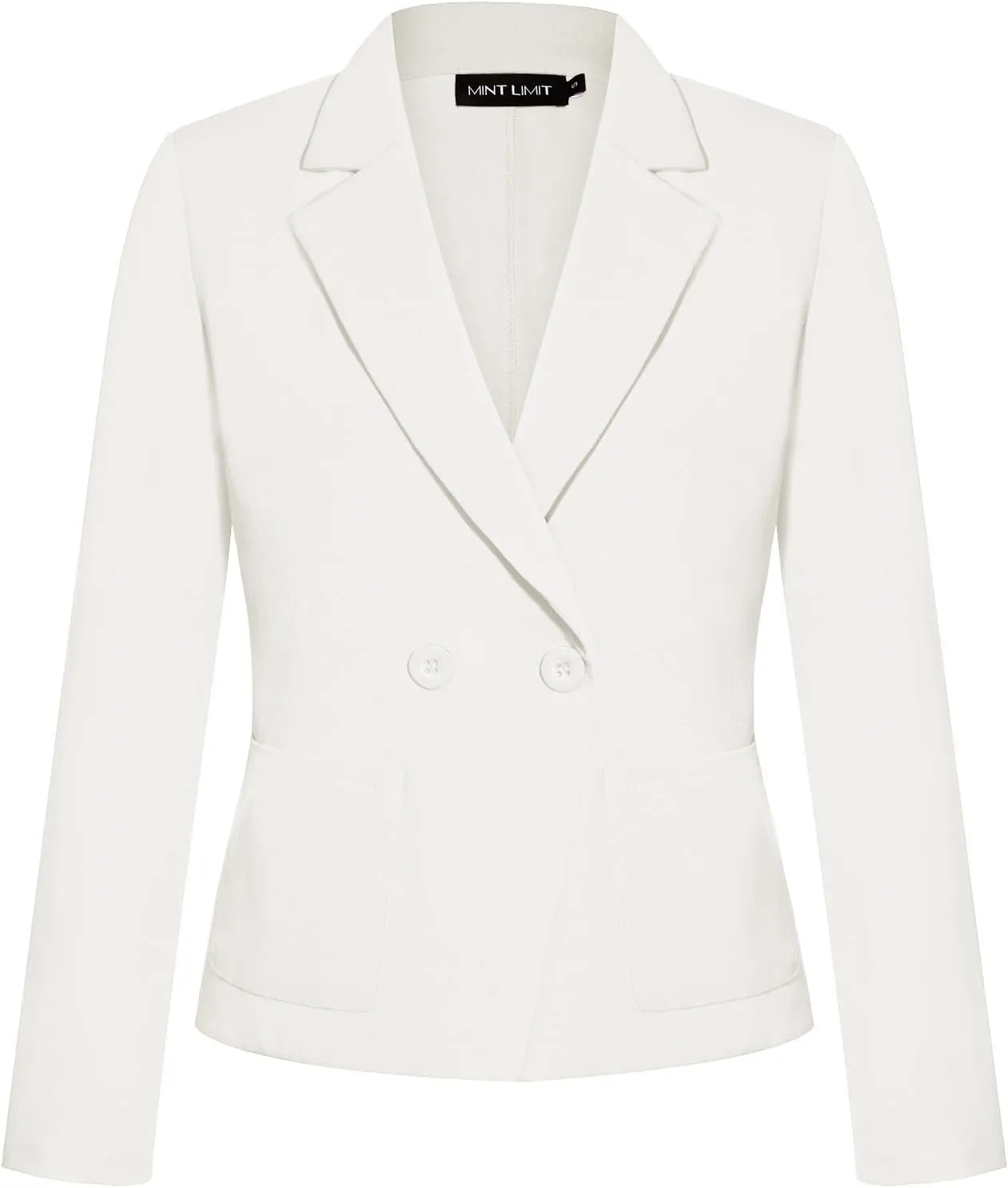 MINTLIMIT Women's Long Sleeve Blazers Button Front Notch Lapel Jacket Work Office Blazer with Pockets
