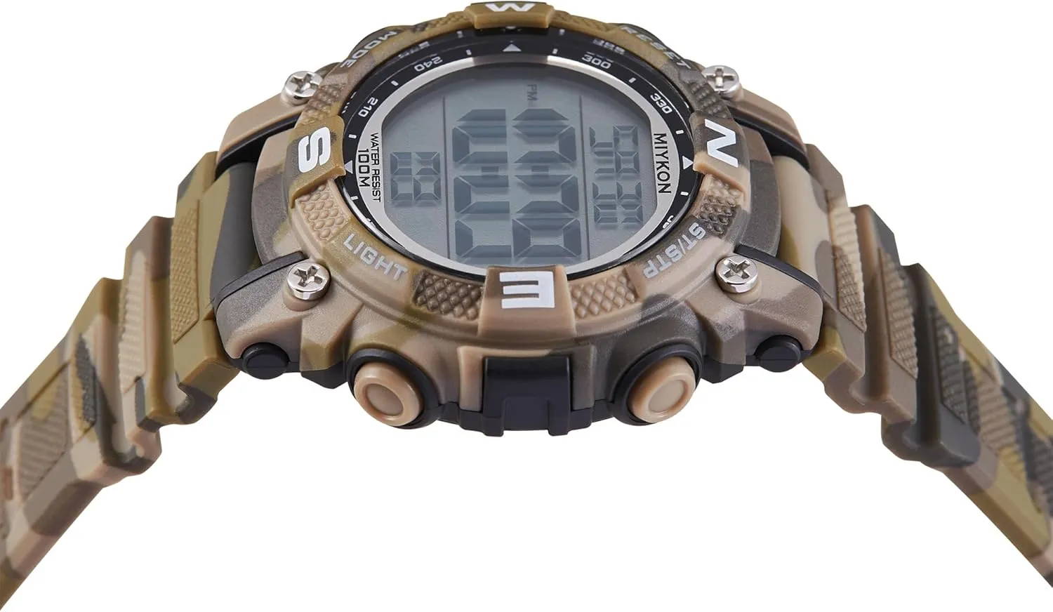 Miykon Womens Sports Digital Watch - Lightweight Shockproof, Super Illuminator, Stopwatch and Timer, Alarm, Dual Time, 24hr Military Time, 100M Water Resistant