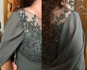 Mother of The Bride Dresses Lace Appliques Chiffon Formal Evening Dress Pleated Plus Size