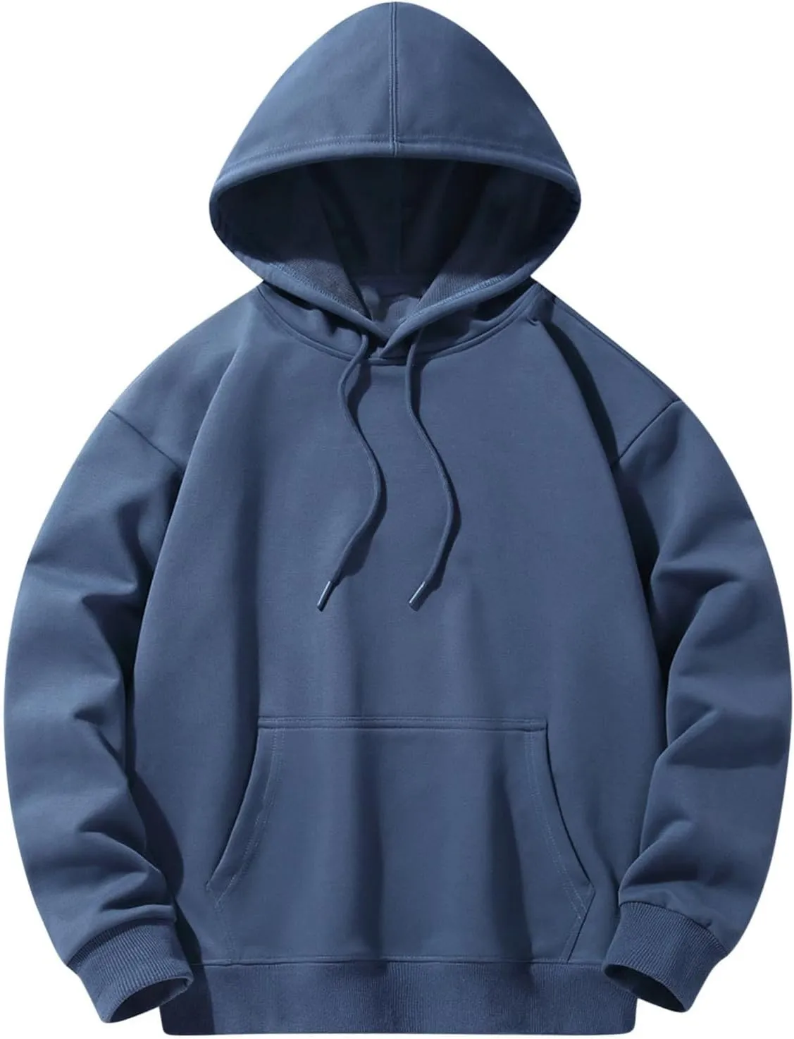 Muscularfit Hooded Sweatshirts for Men 2024 Trendy Long Sleeve Drawstring Hoodies Casual Lightweight Athletic Pullover Shirts