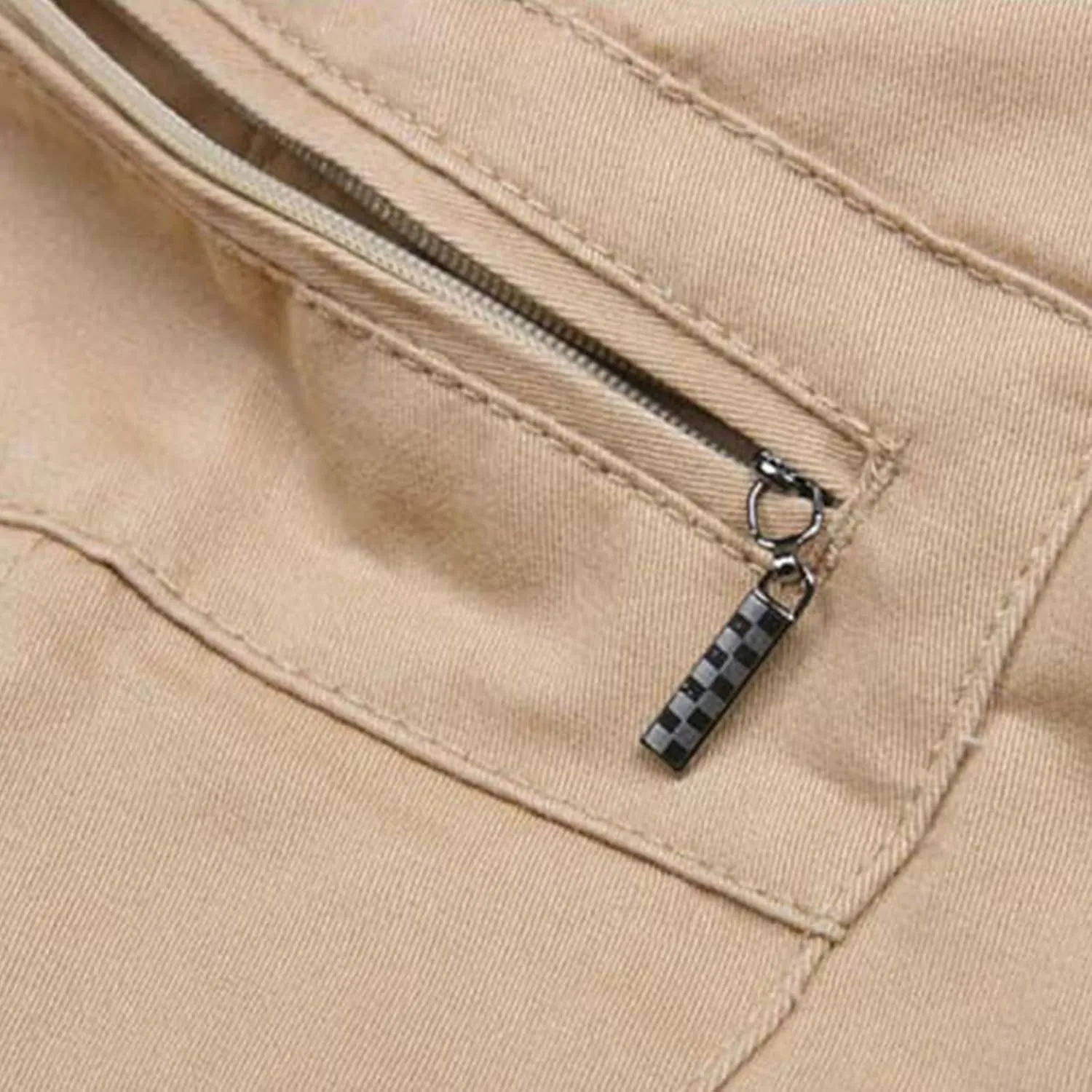 Muscularfit Men's Cargo Pants Big and Tall Cotton Elastic Waist Multi Pockets Straight Trousers Casual Loose Solid Sweatpants