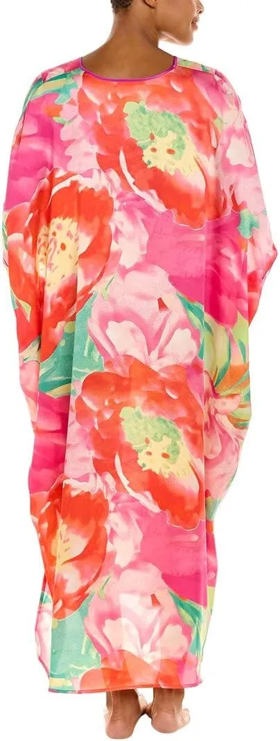 Natori Botan Tie Front Caftan
