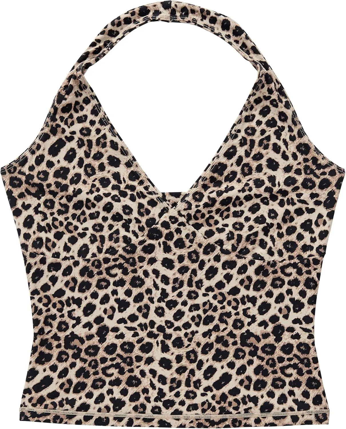 OMKAGI Womens Tank Tops Sexy Halter V Neck Going Out Tops Sleeveless Y2K Crop Top