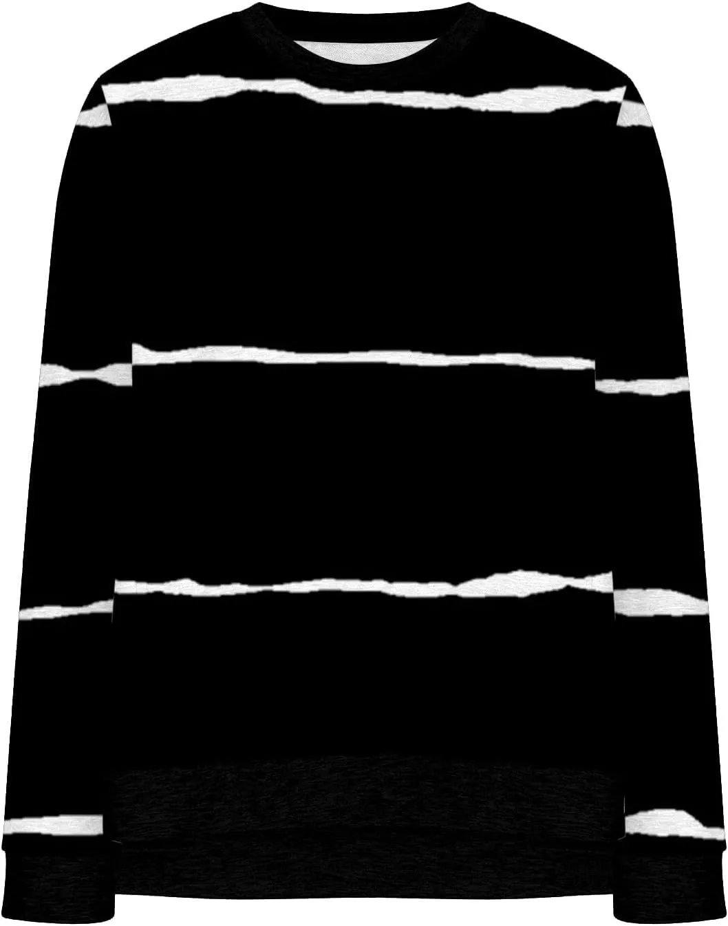 Oversized Striped Sweatshirts for Women Loose Side Slit High Low Hem Pullover Sweatshirts Autumn Casual Sports Hoodie