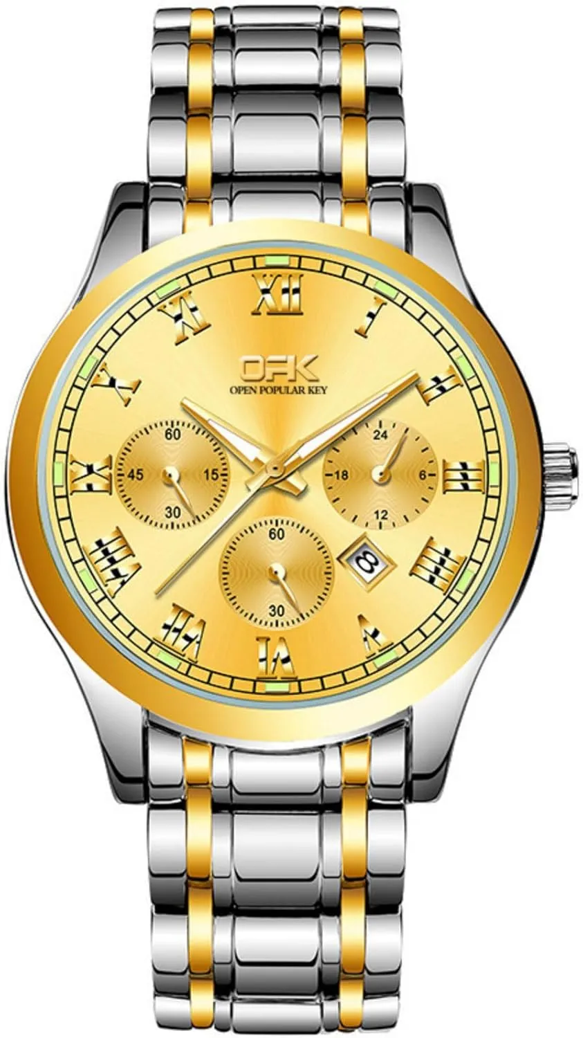 Premium Luminous Quartz Watches for Men  Stylish & Water-Resistant Dress Wristwatch with Glow-in-the-Dark Dial  Durable Stainless Steel Business Chronograph Watch from Leading Watch Manufacturers
