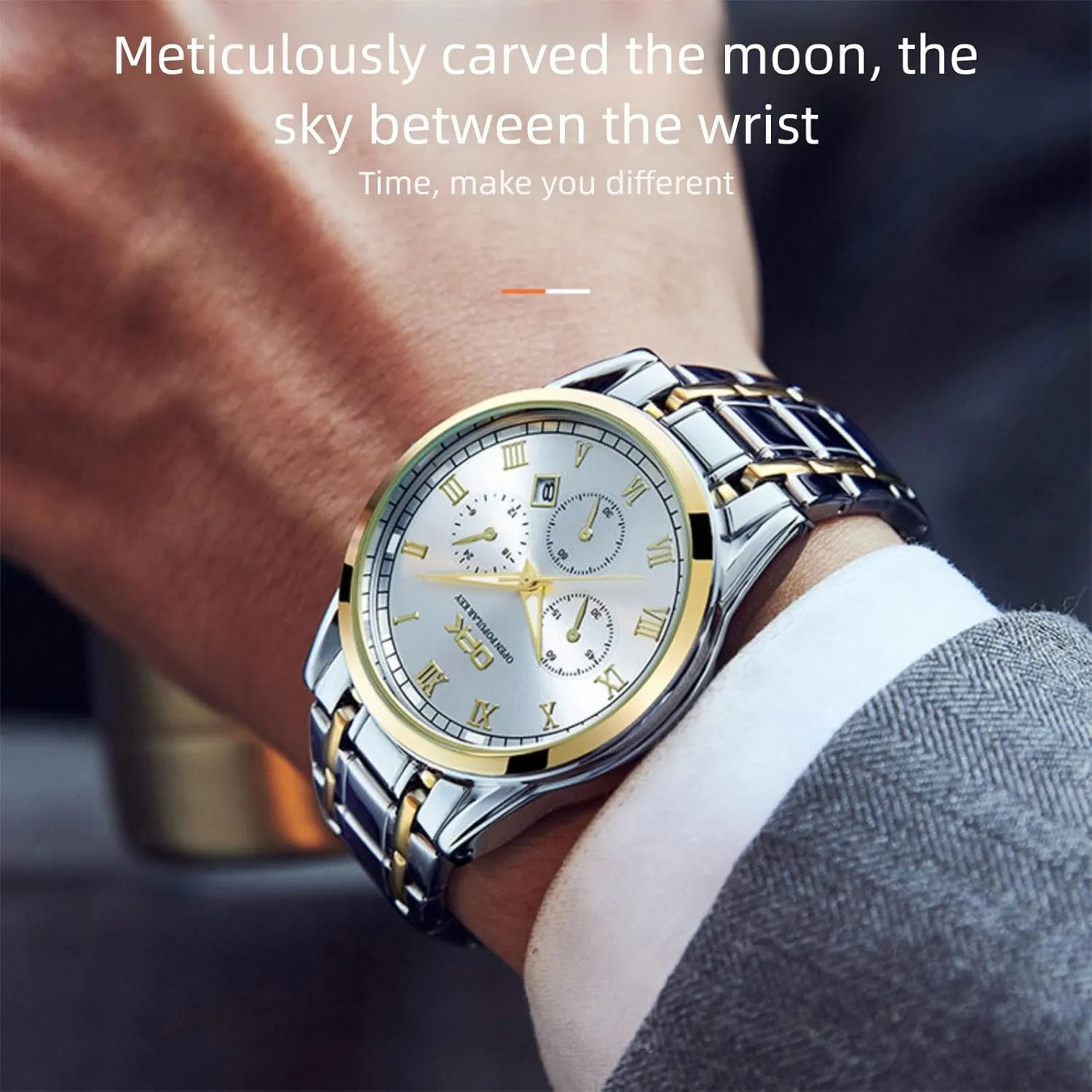 Premium Luminous Quartz Watches for Men  Stylish & Water-Resistant Dress Wristwatch with Glow-in-the-Dark Dial  Durable Stainless Steel Business Chronograph Watch from Leading Watch Manufacturers