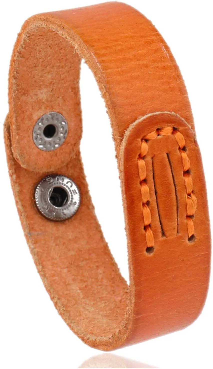 Punk Simple Hand Stitch Leather Cuff Bracelet