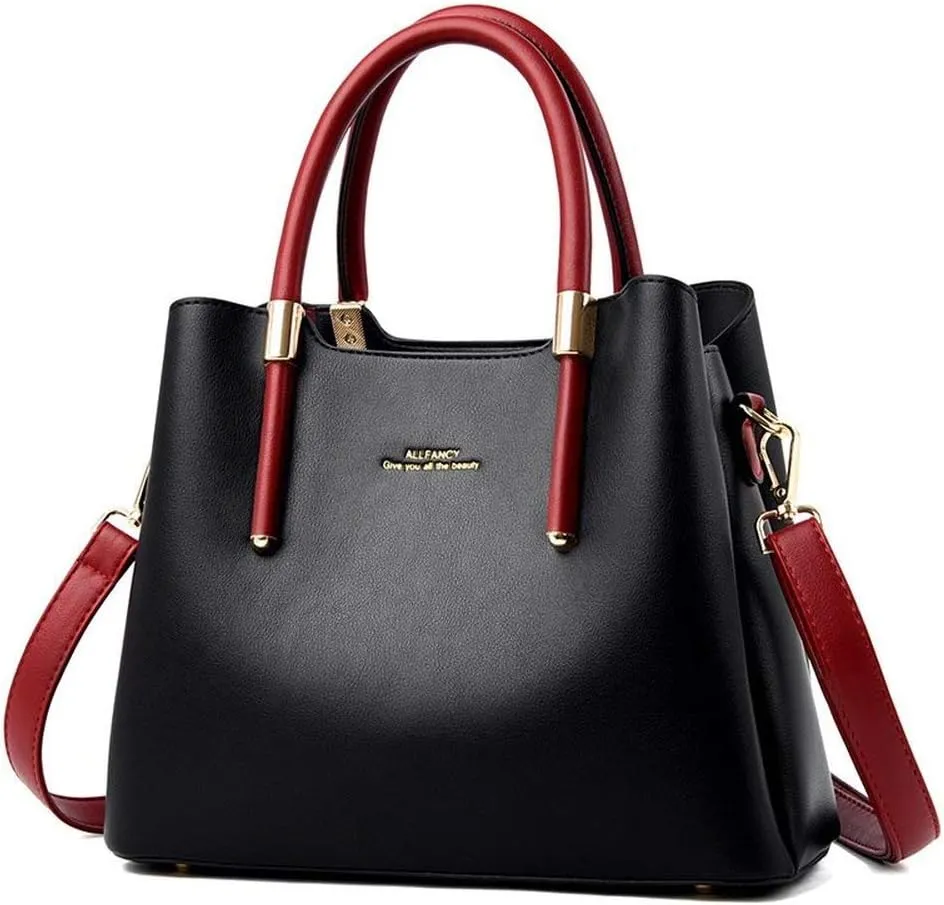 Purses and Handbags for Women Fashion Ladies PU Leather Top Handle Satchel Shoulder Tote Bags