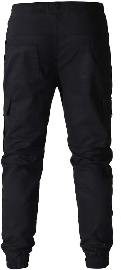 QWENTMTNTY Cargo Pants for Men Slim Fit Casual Cotton Skinny Joggers Big and Tall Hiking Athletic Gym Workout Sweatpants