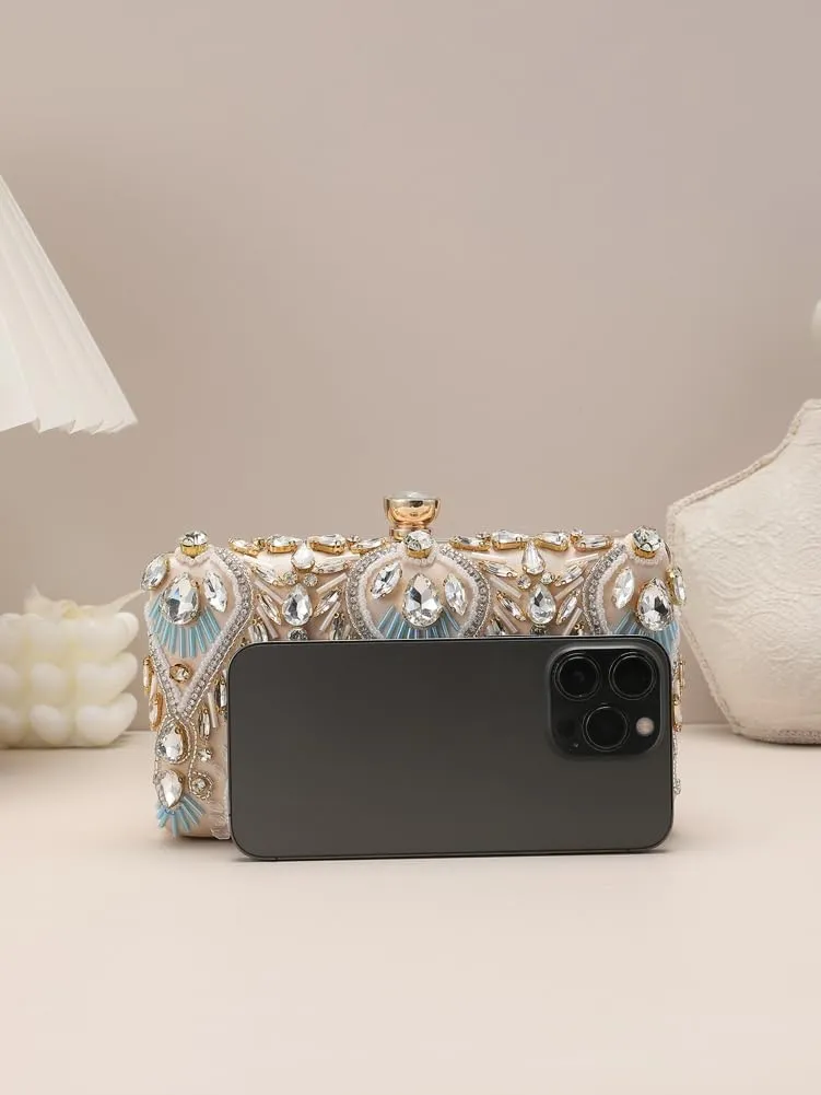 Rhinestone Clutch Purses Women 2025 Evening Handbags Crystal Diamond Glitter Sparkly Purse for Weddings Party Prom