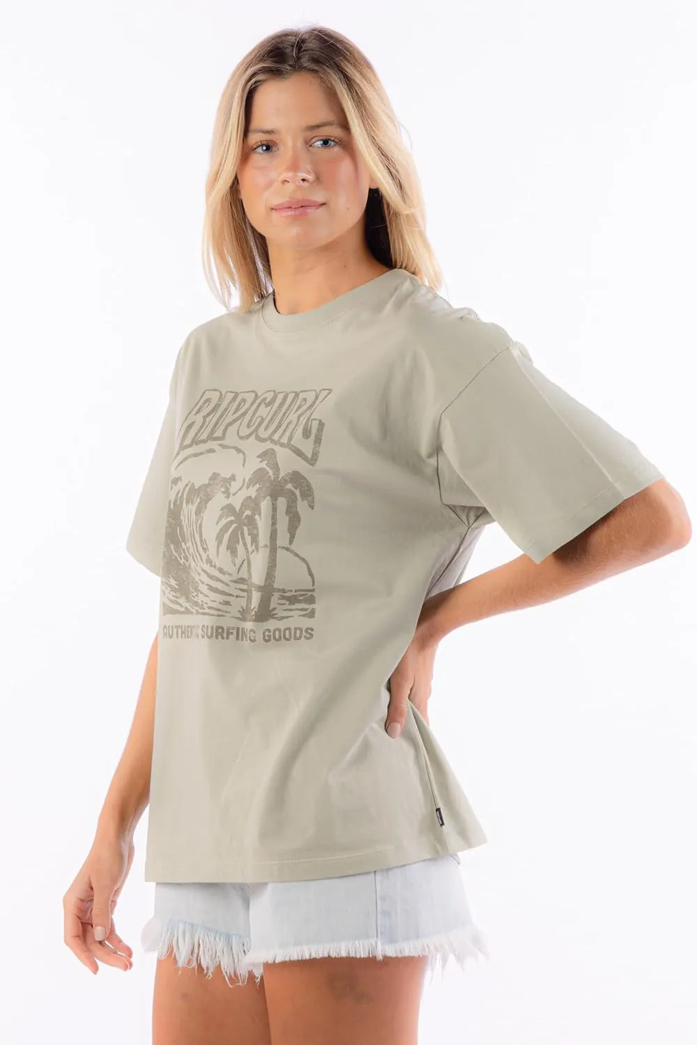 Rip Curl Women's Heritage Crew Neck Short Sleeve T-Shirt Tee