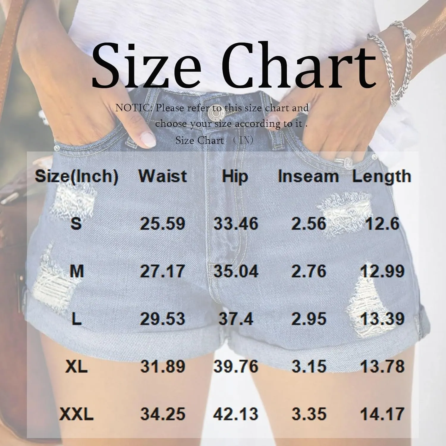 Ripped Jean Shorts Womens Roll Up Stretchy Denim Shorts Summer Low Rise Button Jean Short Casual Blue Jeans