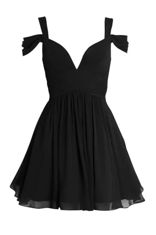 Ruched Chiffon Sweetheart Homecoming Prom Dresses