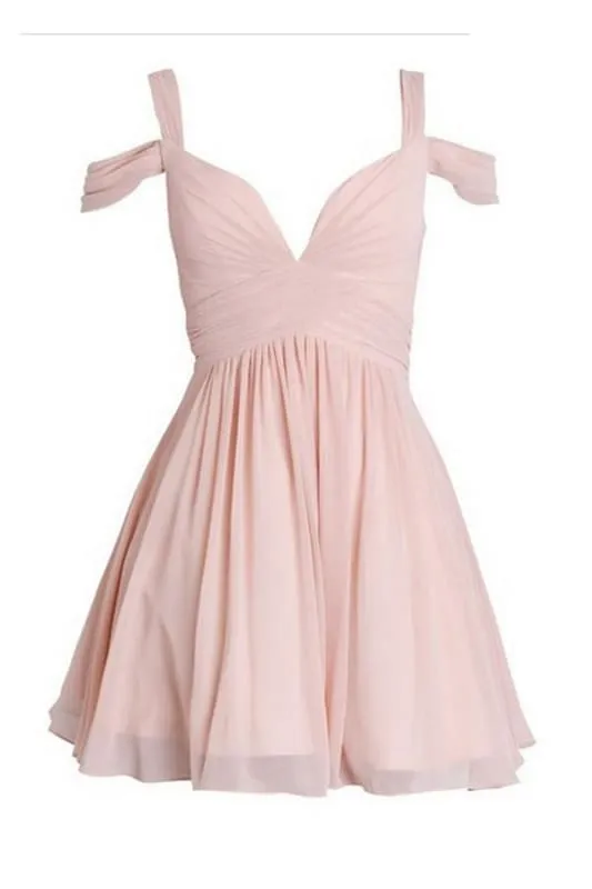 Ruched Chiffon Sweetheart Homecoming Prom Dresses