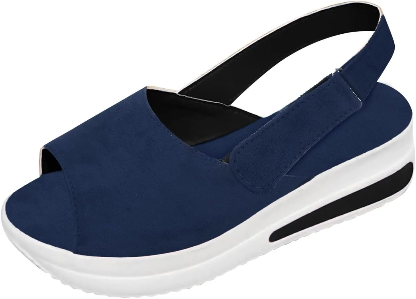 SBGMoSJ Platform Wedge Sneakers for Women Dressy Sneakers for Women 2023 Slip On Wide Black Shoes Women Sneakers Chunky Women's Sneakers Wide Toe Box Athletic Walking Shoes Women Wide Toe Box