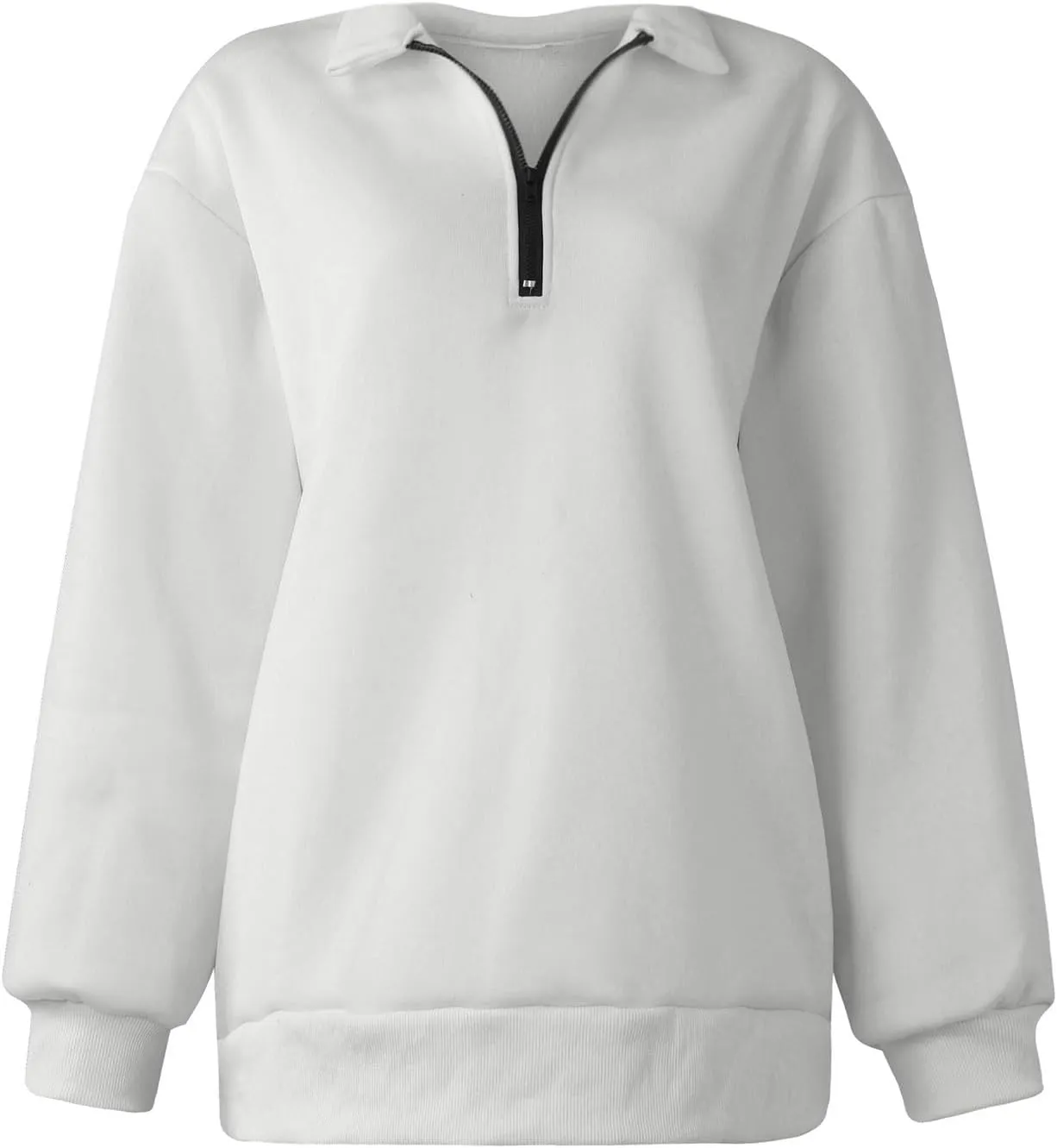 SERYU Oversized Sweatshirt Womens Loose Fit Fleece Fall Long Sleeve Half Zip Collared Pullover Y2k Clothes