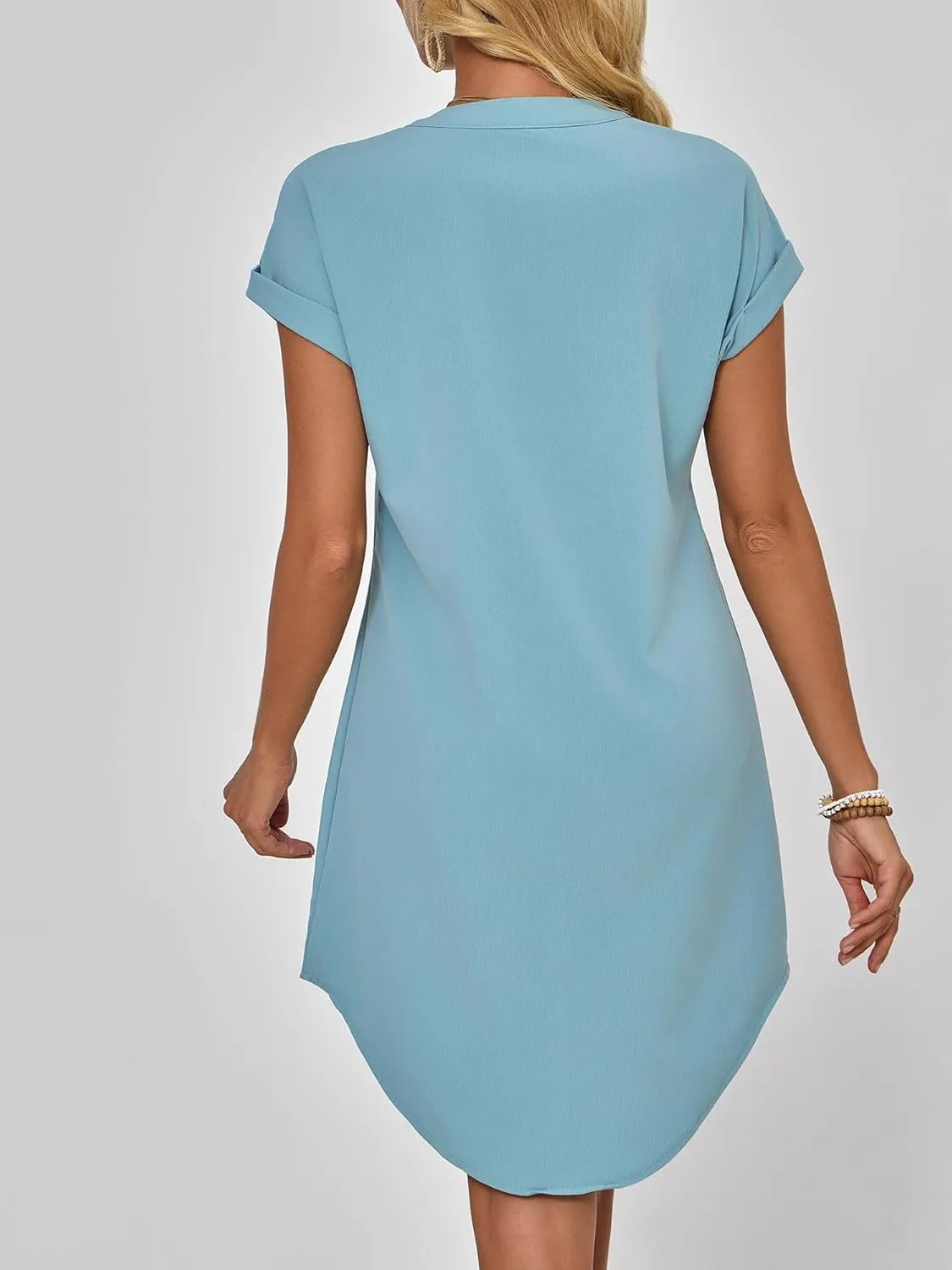 Shirt Dress for Women Linen Midi Shift Flowy Casual Travel Beach Summer Vacation 2025