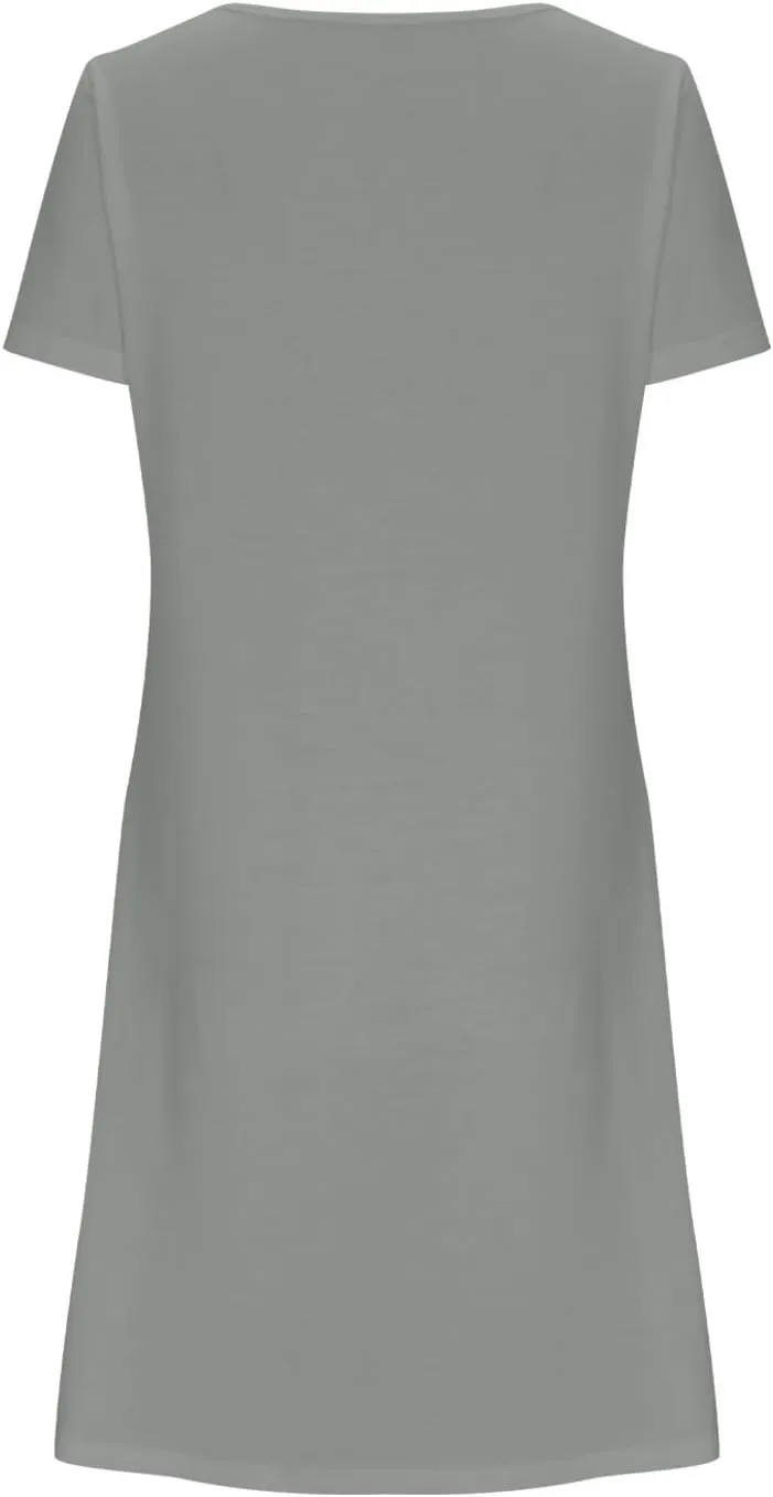 Short Sleeve Dress for Women V Neck Mini Dress Casual Summer Beach Cover Up Dress Spring Dresses for Women