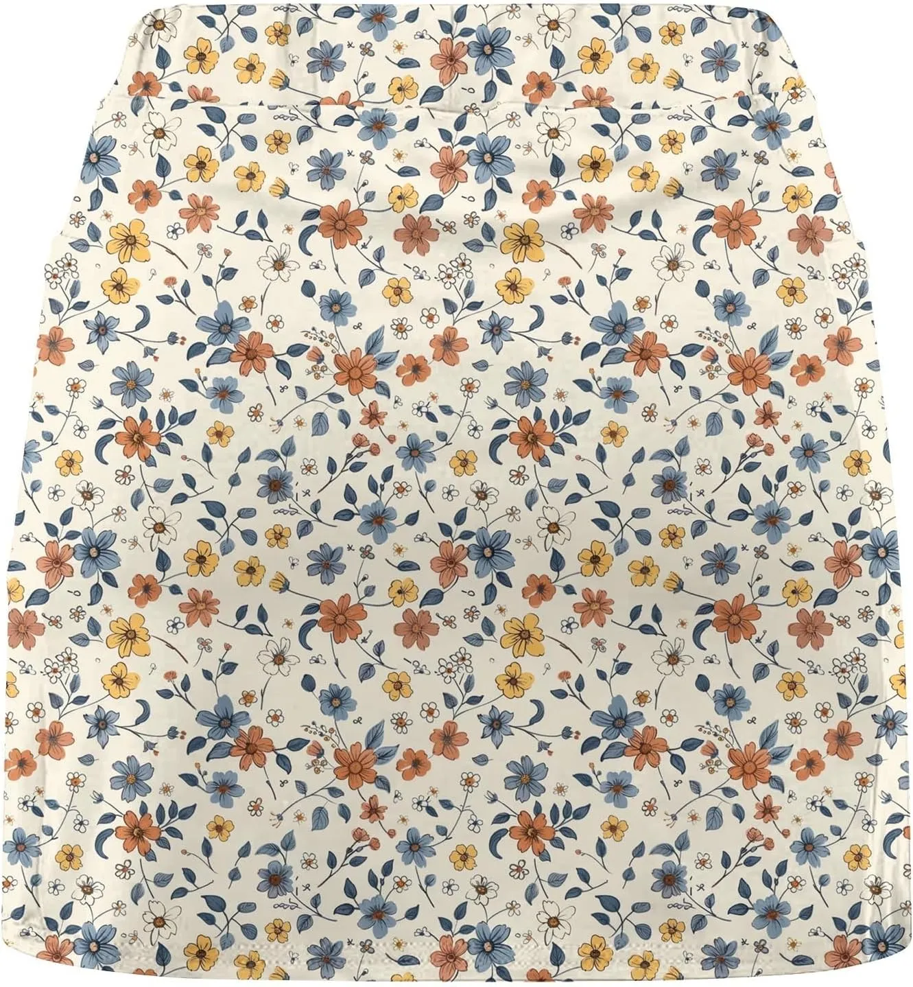 Skorts for Women High Waisted Inner Shorts, Fashion Floral Print Tennis Golf Shorts Mid Waist Comfy Casual Shorts
