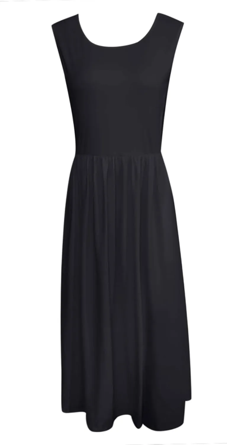 Spring Dresses for Women 2025 Midi Womens Casual Summer Tank Dress Loose Flowy Beach Dress with Pockets Flare Sundress